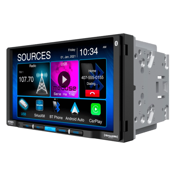 Jensen CAR70V 7" Digital Media Receiver Compatible with Android Auto and Apple CarPlay - Image 3