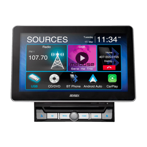 10.1″ CD/DVD Multimedia Receiver with Apple CarPlay and Android Auto – CAR8000 - Image 3
